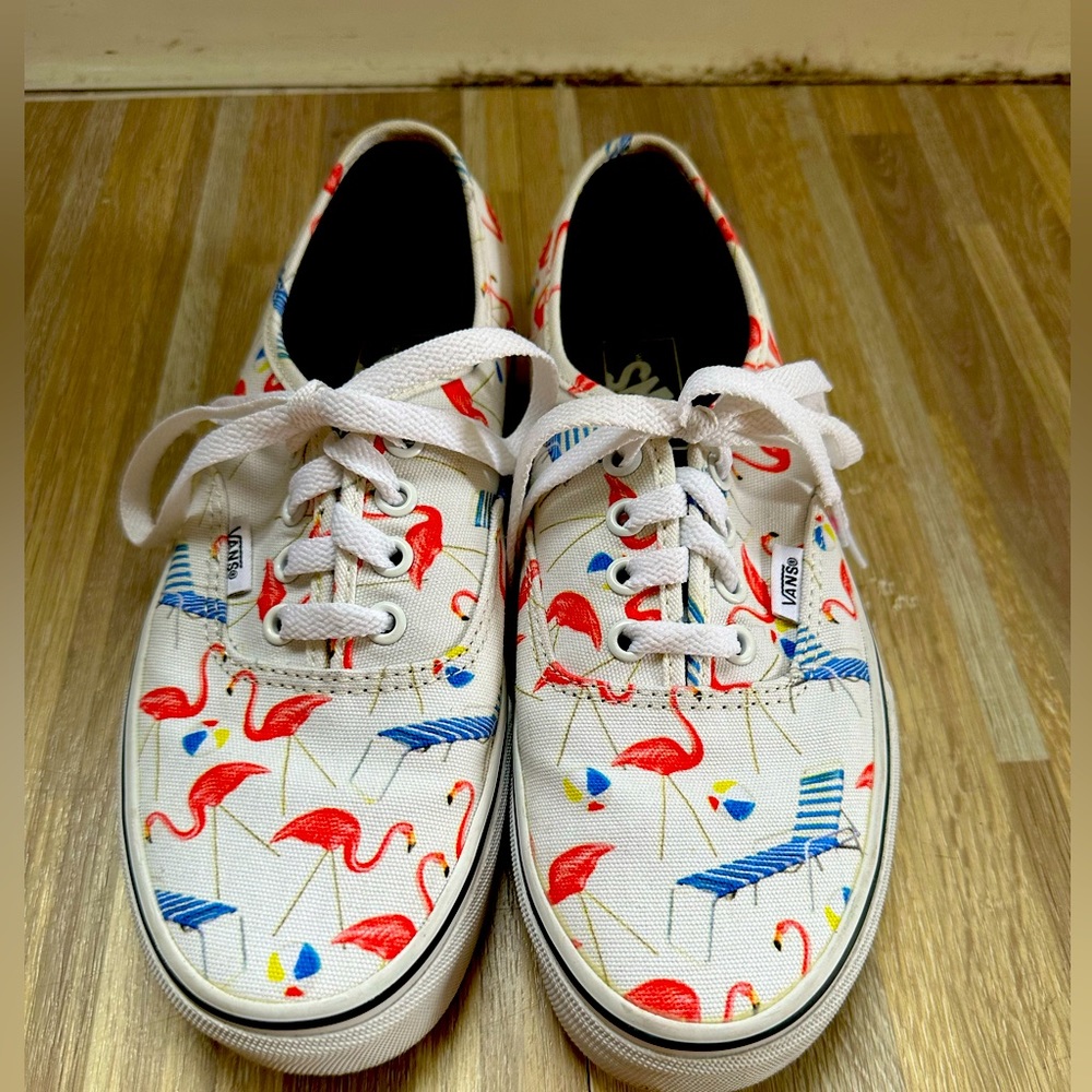 Pink flamingo VANS! Size 7.5